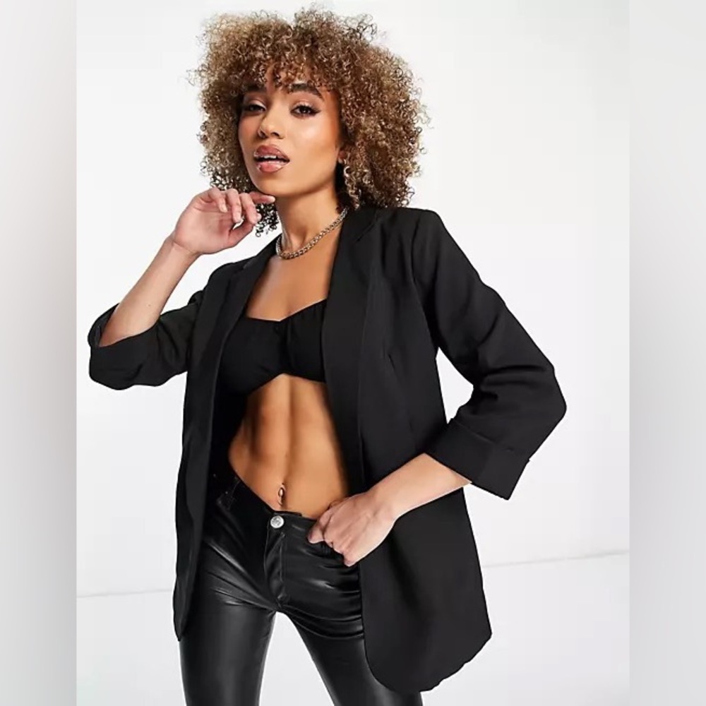 Missguided Black Boyfriend Blazer size 0